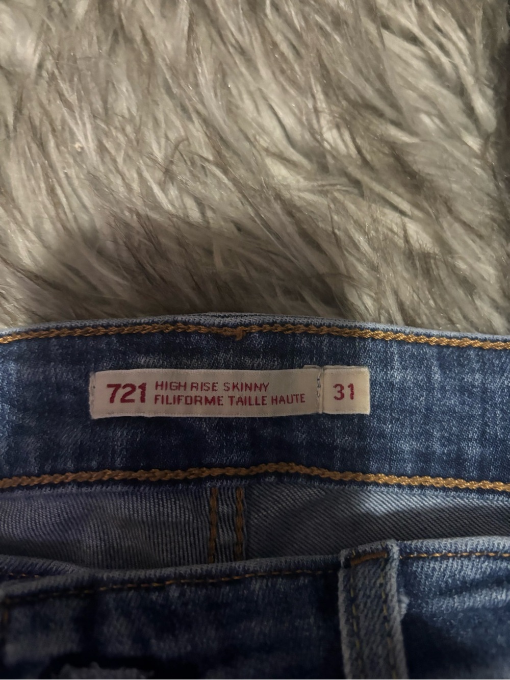 Levi’s 721 High Rise Skinny Denim Jeans Size 31 - Picture 6 of 7